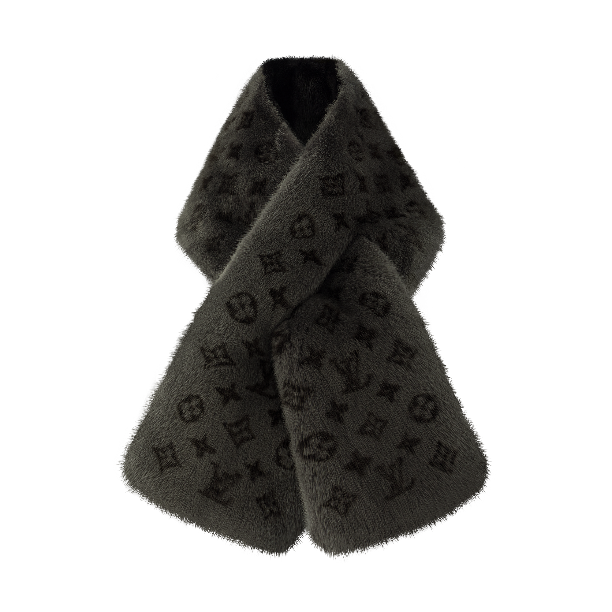 Monogram Reverse Fur Scarf . - Luxury Accessories - M75891 Black